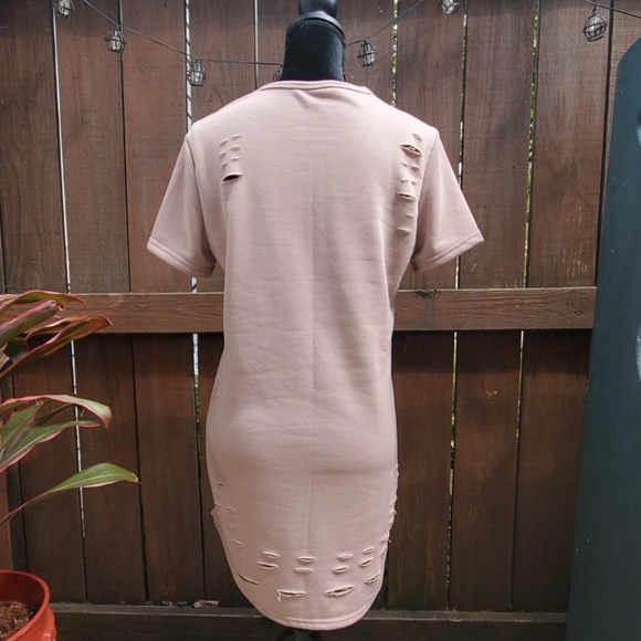 Nude/pink ripped dress - Picture 2 of 2